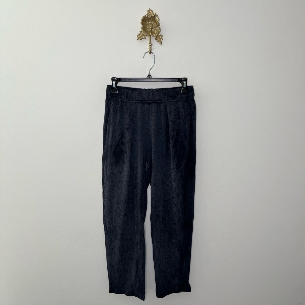 Raquel Allegra Black Tie-Dye Camo Easy Lounge Pants 1 S